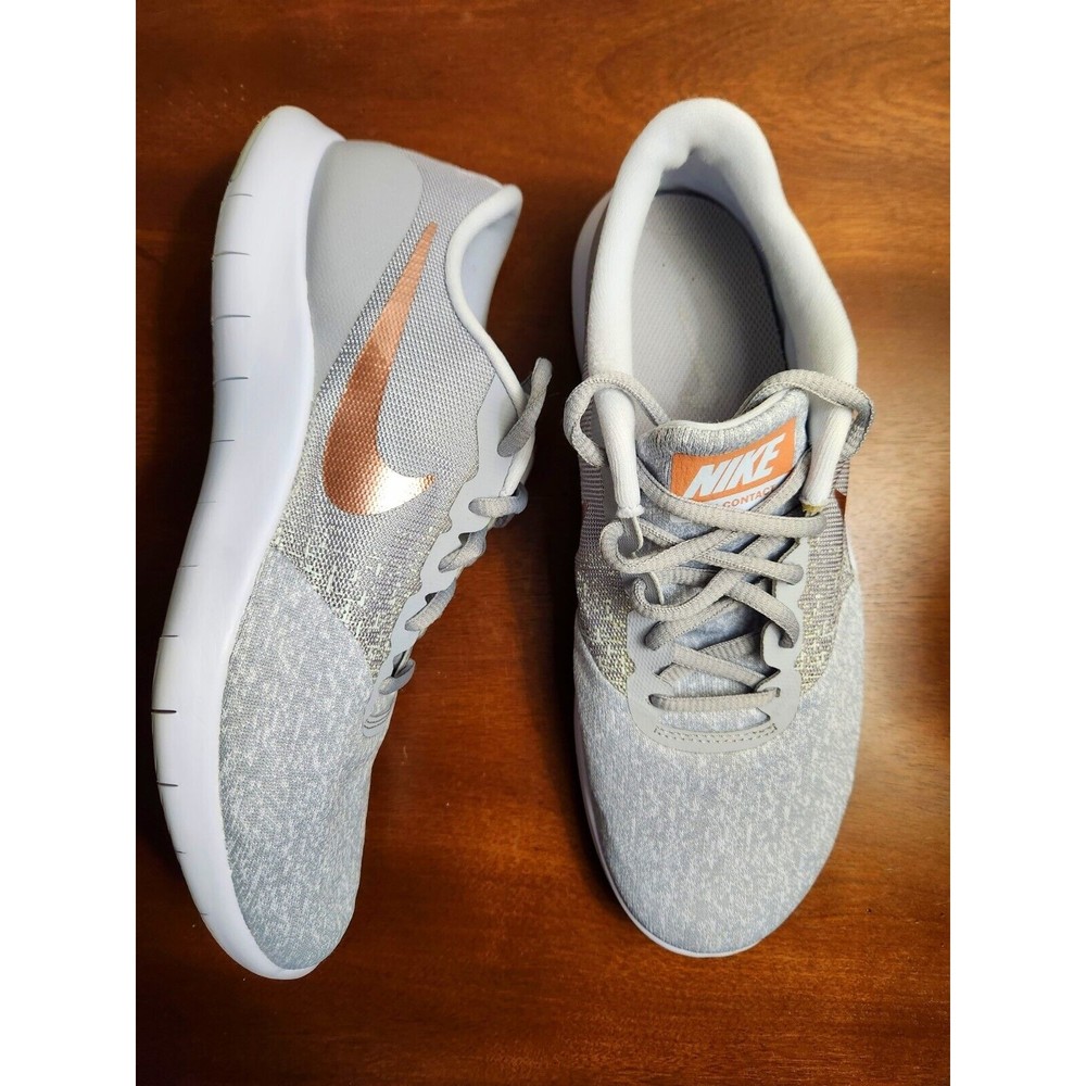 Nike Womens Flex Contact 908995-006 Gray Running Shoes Sneakers Size 9 Very Nice